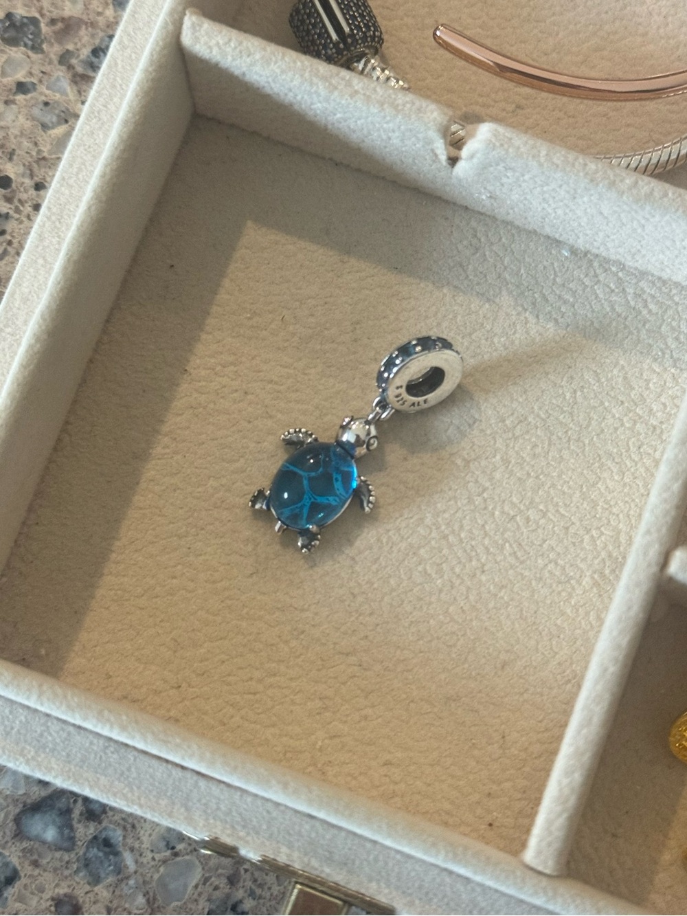 Pandora silver turtle charm